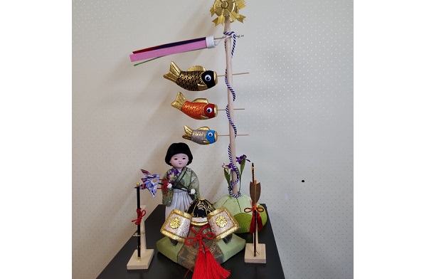 端午の飾り　〝かわいい！”　鯉のぼり・かぶと